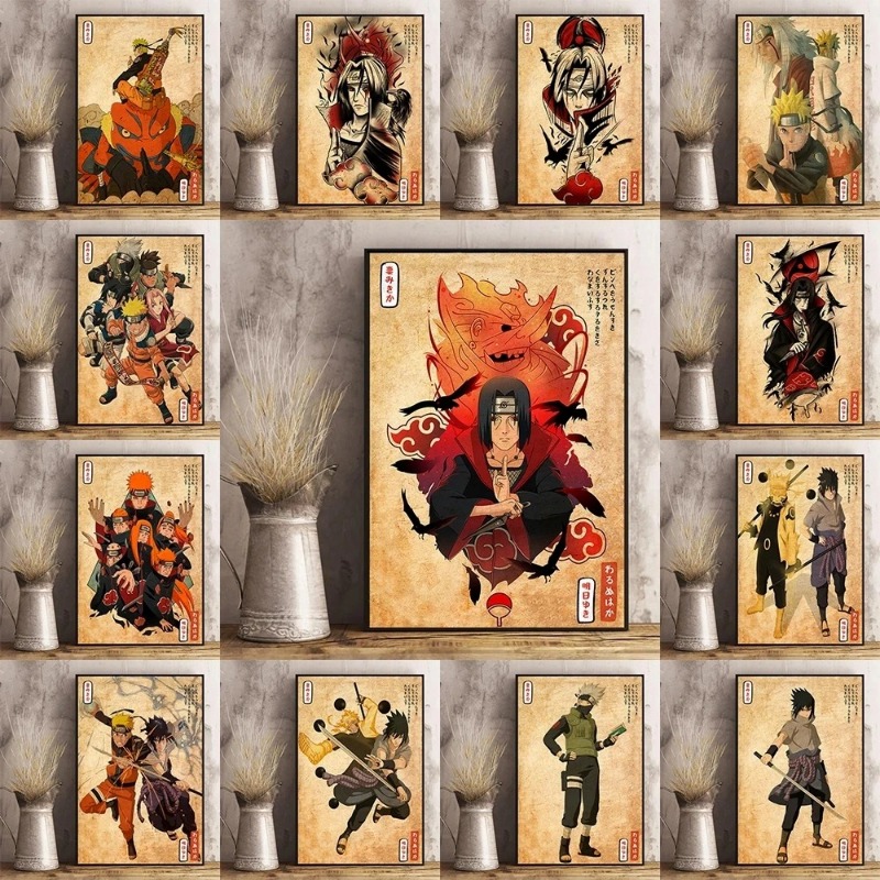 Xt Home Textiles - Cartaz de Anime Naruto japonês, Arte