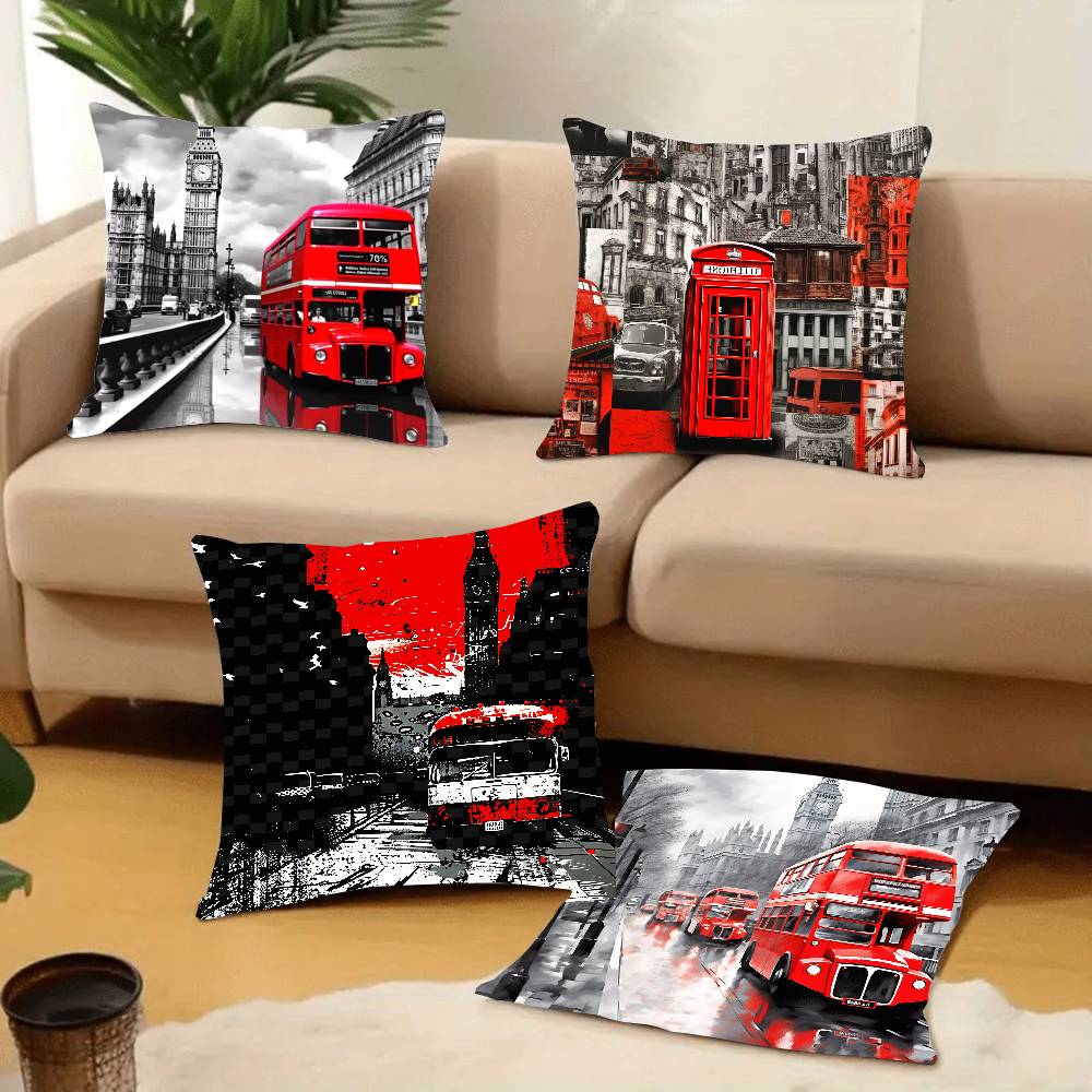 Londres ônibus vermelho impres - Home Textiles London avaliação e preço