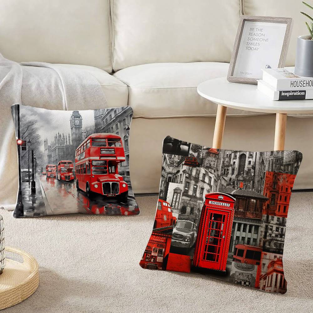 Londres ônibus vermelho impres - Home Textiles London avaliação e preço