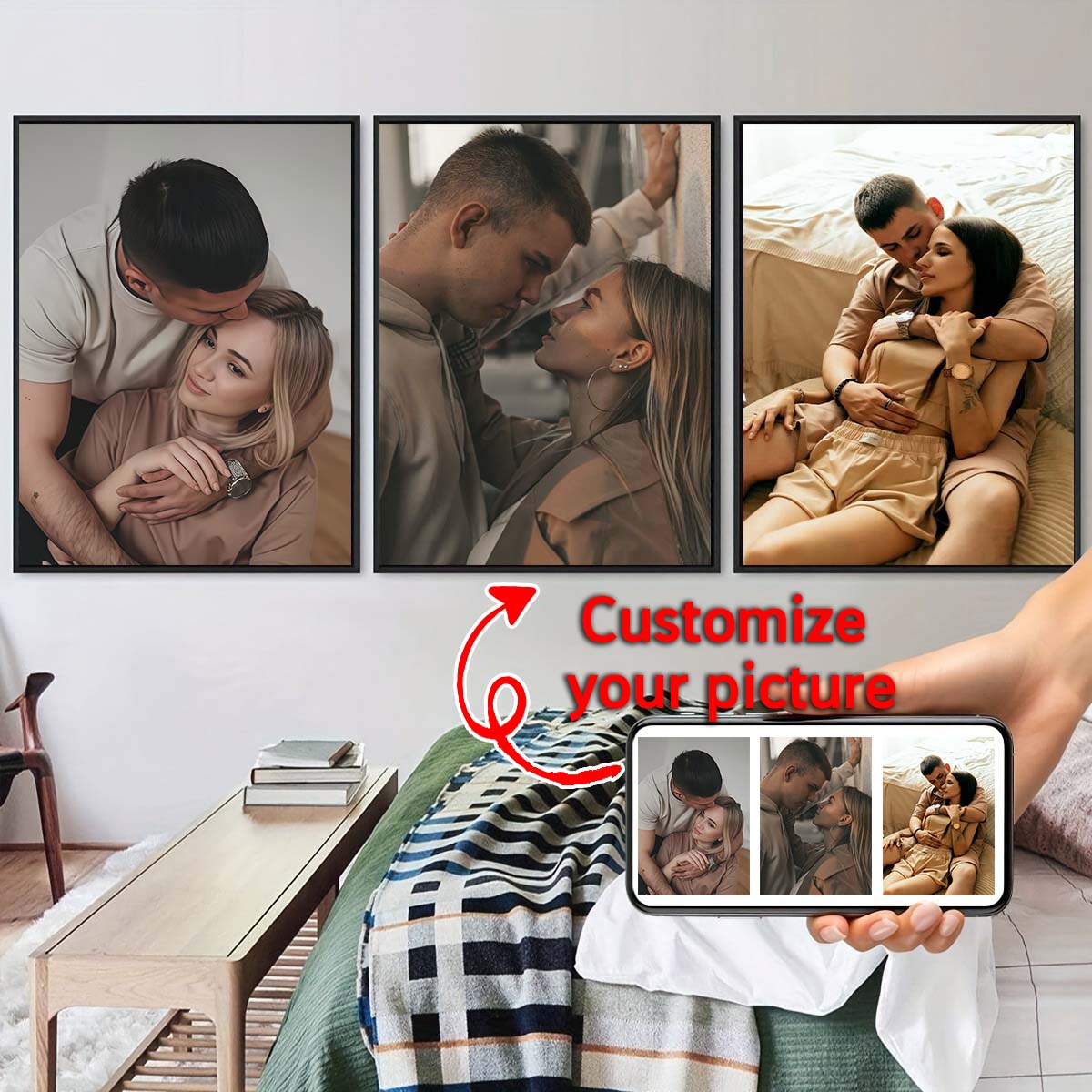 Triptíquico - Pintura a óleo e - Home Textiles avaliação e preço