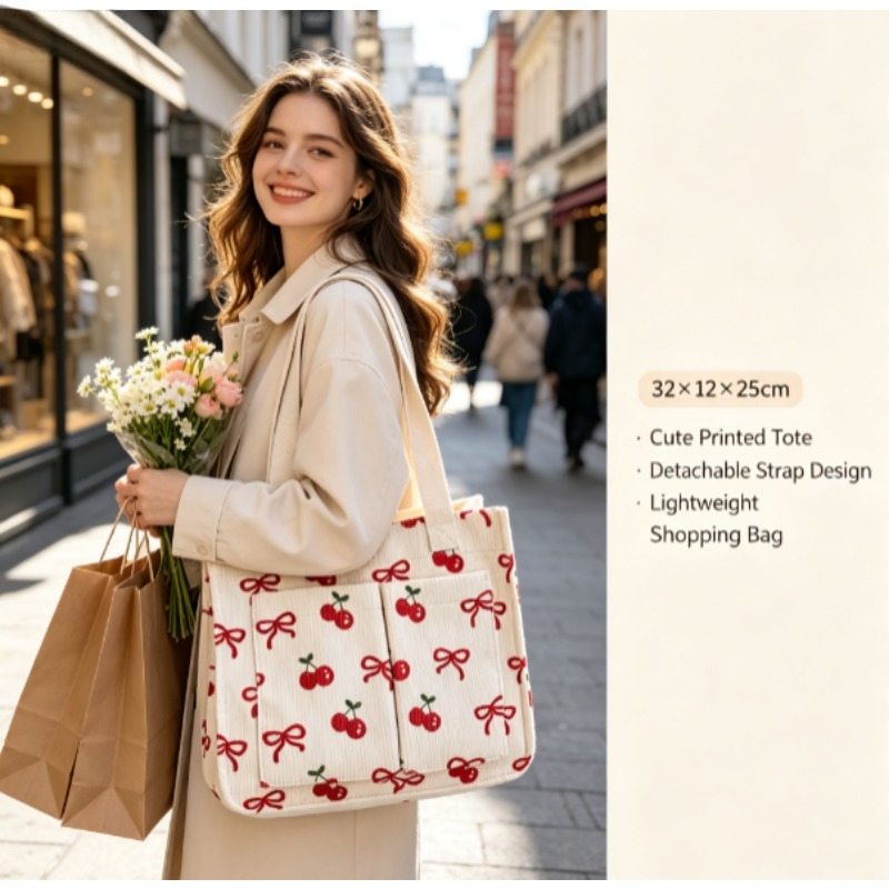 Bolsa Ecológica de Corduroy, G - Home Textiles Store avaliação e preço